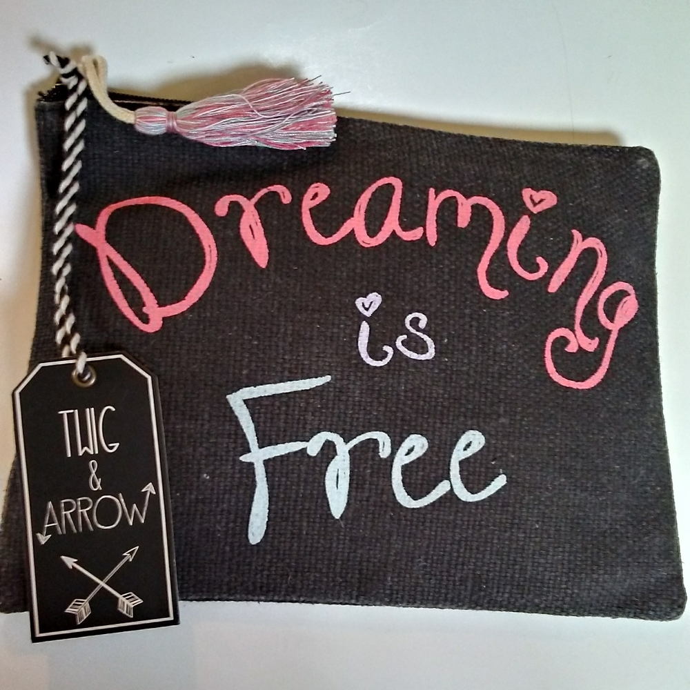Twig & Arrow "Dreaming Is Free" Handbag Cotton NWT